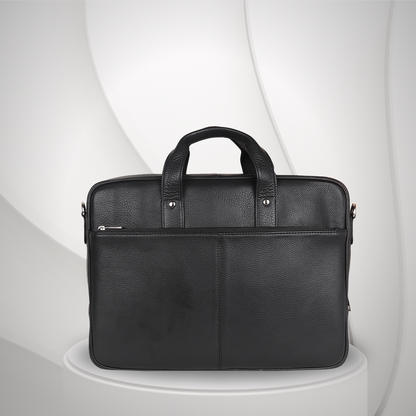 Premium Black Leather Bag: Timeless Elegance with Stylish Functionality