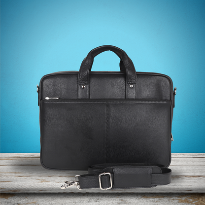 Premium Black Leather Bag: Timeless Elegance with Stylish Functionality