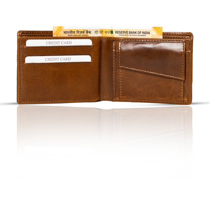 Exquisite Men's Leather Bifold Wallet: Timeless Style & Superior Craftsmanship