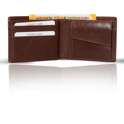 Exquisite Men's Leather Bifold Wallet: Timeless Style & Superior Craftsmanship